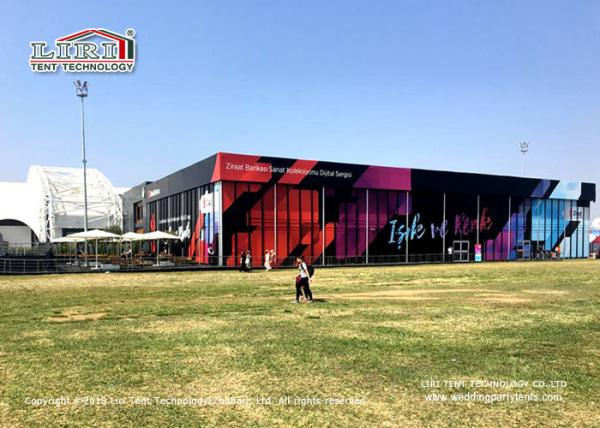 Aluminum Frame Outdoor Event Tents / Black Cube Structure Double Decker Tent