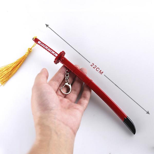 Agame Ga Kill 22CM 3D Model Keychain Zinc Alloy Elastic Sword