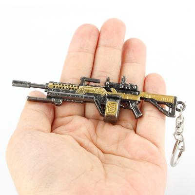 Custom Zinc Alloy Mini Gun Keychains 11CM  Apex Legends Devotion