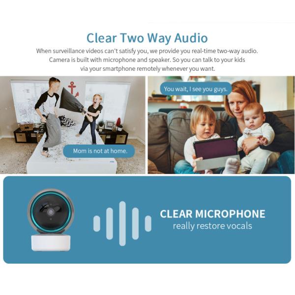 4x Electronic Zoom Tuya Smart PTZ CCTV WiFi Surveillance Camera for Indoor Monitoring