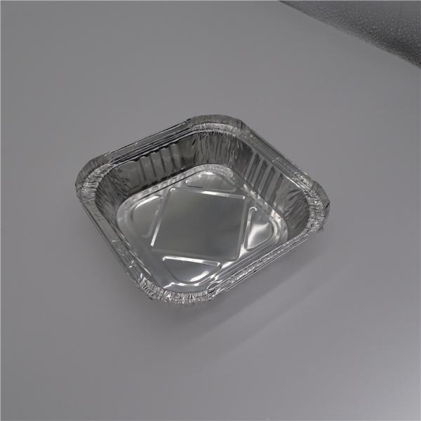 Heavy-duty aluminum foil food container with plastic cover aluminium food packing box