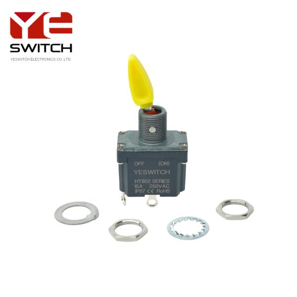 Single Pole Off-(ON) Industrial Toggle Switch With Solder Terminal For Heavy Duty Machine 