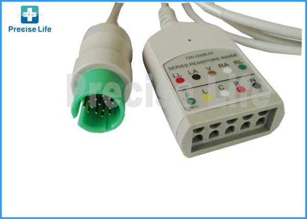 Medical Spare Parts Spacelabs 700-0008-07 ECG Monitor Cable with AHA IEC color code