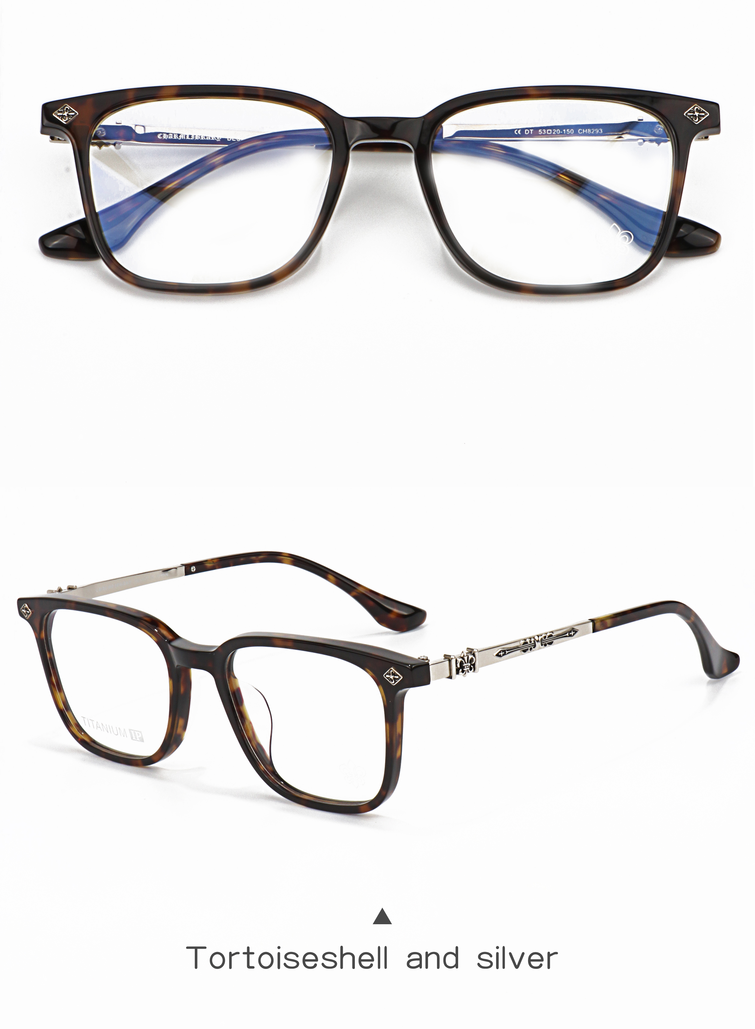 8293 Spec Premium Classic Hot Black Transparent Grey Tea Women Men Prescription Presbyopia Luxury Brand Glasses Acetate Eyewear