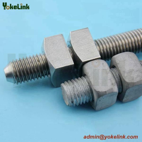 customized precision casting double arming bolts for power line transmission