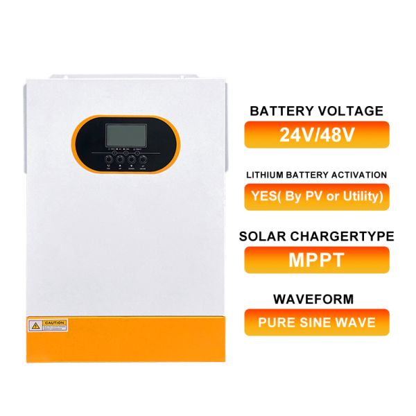 24V 48V Hybrid Solar Inverter Single Phase Off Grid Type Pure Sine Wave MPPT Management Cost Effective Investment