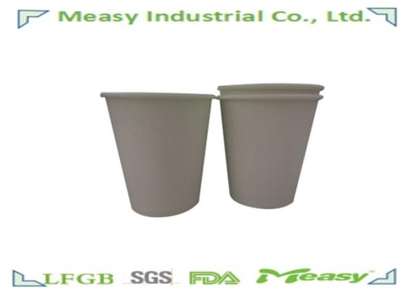 10OZ White Disposable Paper Cups For Hot Coffee , Customized Logo paper drinking cups