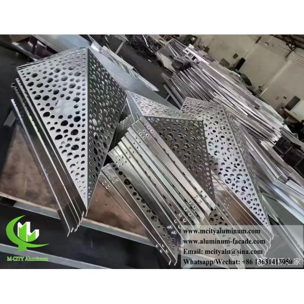 Écran métallique de plafond en aluminium 3D avec lumière LED