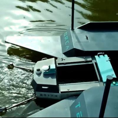 Surface Unmanned River Cleaning Boat With Flexible Extension Arm