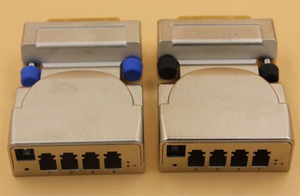 4 Core Mini DVI Fiber Optic Extender EDID Function 1080P for Digital Signage