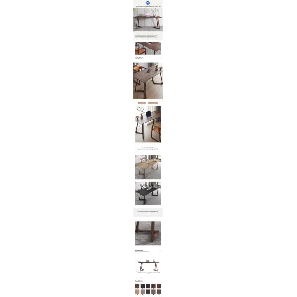 Mobiliário de escritório de madeira maciça de carvalho Mesas de madeira maciça para escritório em casa