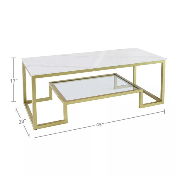 Изготовление на заказ OEM картины металла роскошного современного мраморного журнального стола минималистское