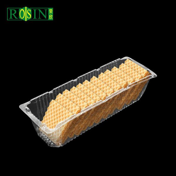 Customized Transparent PET Plastic Cookie Tray Rectangular Light Weight