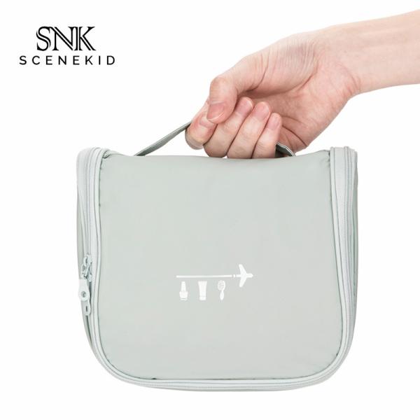 Large Capacity Grey Hanging Waterproof Tavel Wash Cosmetic Bursh Bag