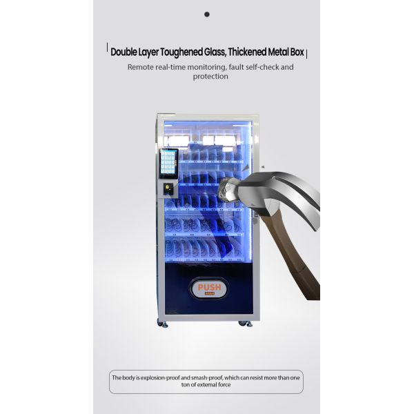 Slim Snack and Drink Vending Machine With 10 Inch Touch Screen for Offices Schools Shopping Malls and Public Spaces
