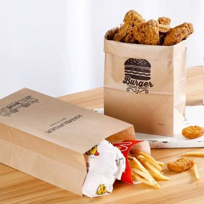 Custom Printed Greaseproof Paper Bag for Food Packaging，Kraft paper bag,food packaging bags