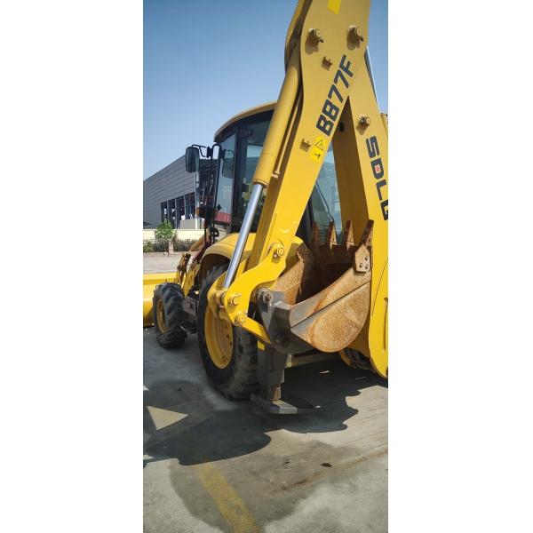 Low Working Hours Backhoe Loader Used Front Load Excavator SDLG B877F Original Equipment