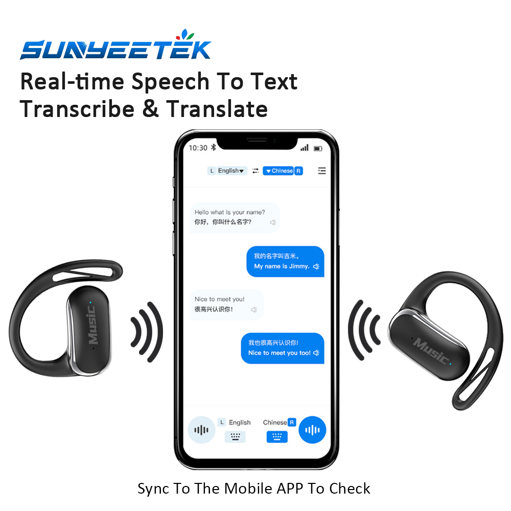 142 Languages Earphone Translator Two Way Wireless Translation Earbuds Real Time