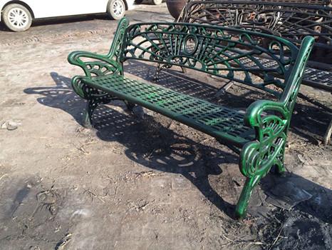 Outdoor Furniture Moose Metal Park Benches , Cast Iron Garden Chairs For Park