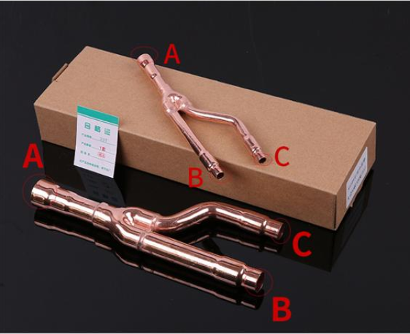 3/8”Branch Copper Pipe Heat Exchanger Components For Refrigeration