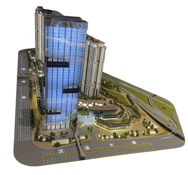 Precision Architectural Model Display 1:150 Commercial Building Model