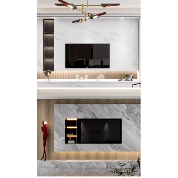 Бамбуковый угольный деревянный фанера 1220x2800 мм высокий глянцевый PVC мраморный лист