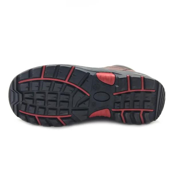 Chaussures de sécurité en acier pour orteils de mine, chaussures de sécurité industrielles en bois brun, chaussures unisexes