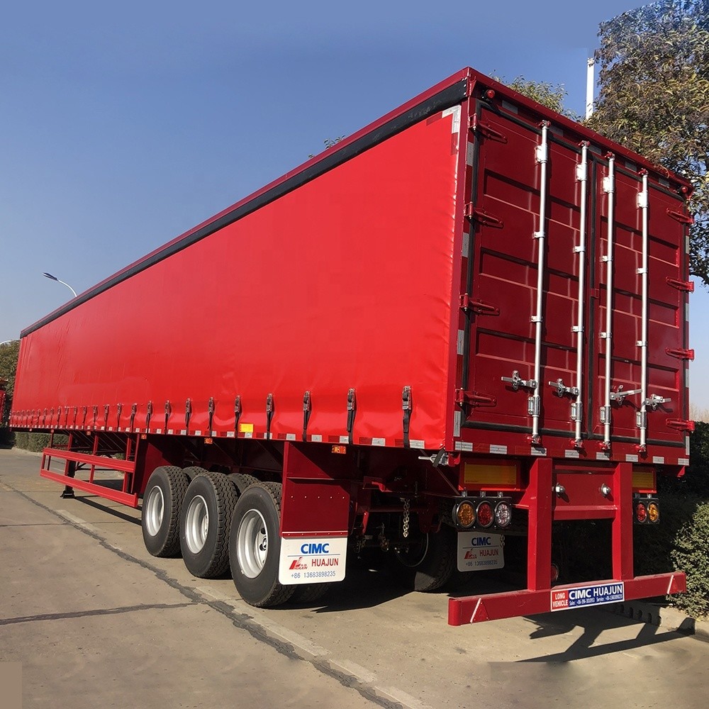 13750*2550*3850mm CIMC HUAJUN 3 Axles T700/Q345 Steel Cargo Transport Box Trailer 2021