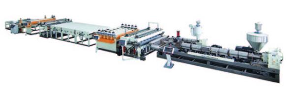 PC PP PE Cross Section Hollow Plastic Sheet Extrusion Lines