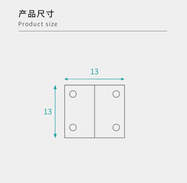 13*13mm Plastic Corner Brackets, Furniture Panel Connector For Rta Furniture