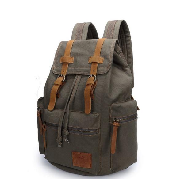 Backpack male cotton casual canvas backpack sports bag student computer bag large capacity