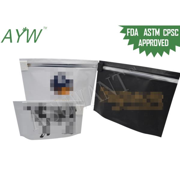 Zipper Aluminum Mylar Foil Bags , Child Proof  Packaging Pouches For Baby Proofing