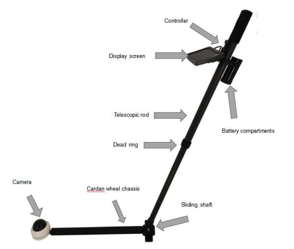 LCD Camera Portable CMOS Under Vehicle Search System