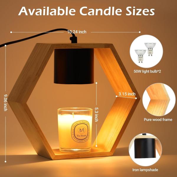 Modern Rustic Brown Wooden Pillar Candle Holders for Home Decor 3