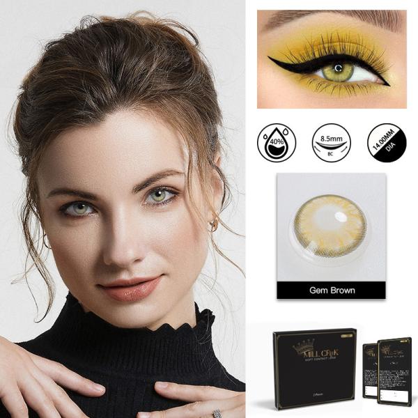 HEMA NVP Yearly Gemstone Green Lens Contact With Water Content 40%