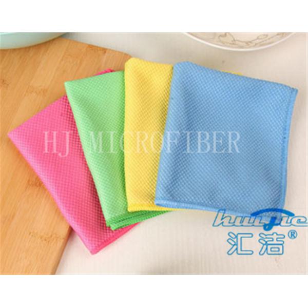 Red / Blue / Yellow Washable Microfiber Glass Cleaning Cloth For Window Cleaning