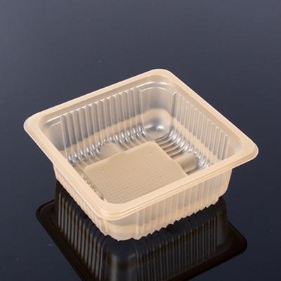 Golden Square 7.5*7.5*3.2cm Mooncake Plastic Tray