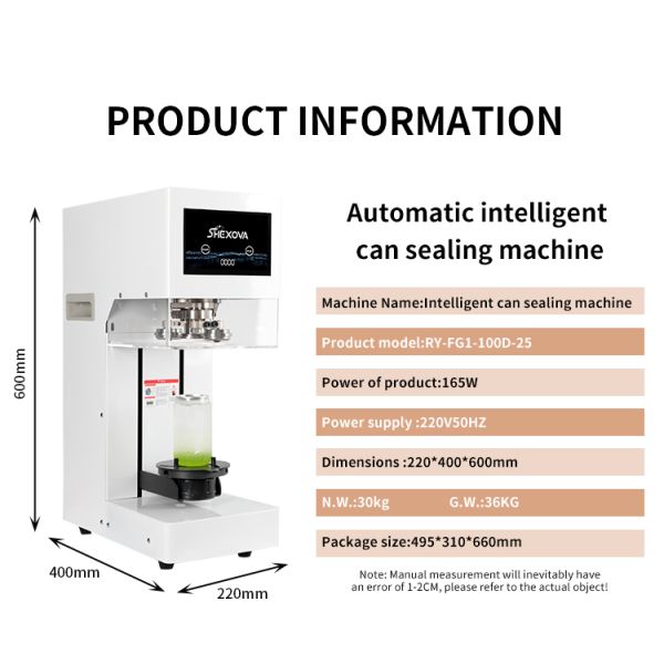 CE Fully Automatic PET Beverage Can Sealing Machine For Soda Coffee Shop