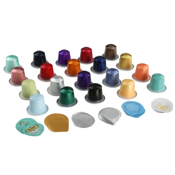 Disposable Customized Printed Seal Lid Empty Aluminum Foil Coffee Capsules for Packaging