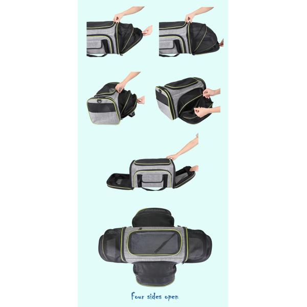 Расширяемый мягкий, который встали на сторону ODM космоса сумки перемещения любимца складной Breathable большой