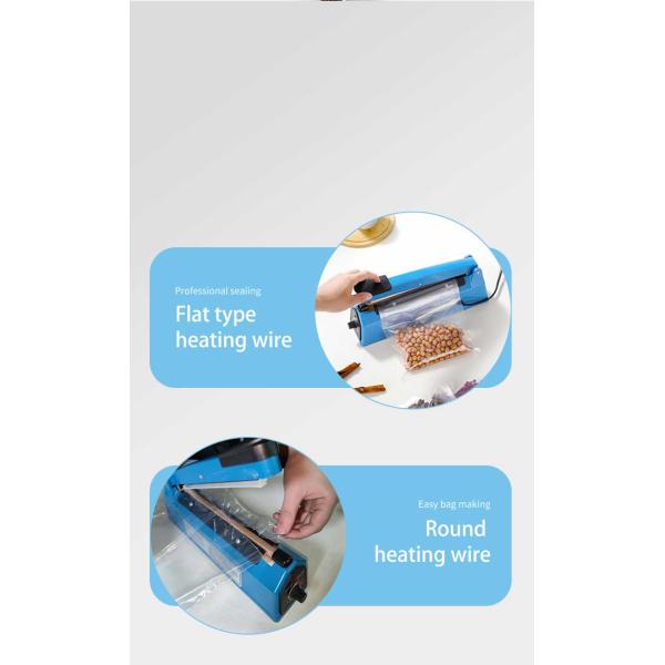 ZEQUAN Food Mini Impulse Heat Sealer para sellar y conservar bolsas de plástico manuales