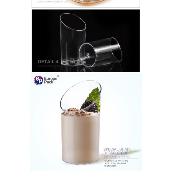 EPK new design special shape 70ml disposable plastic pudding cup