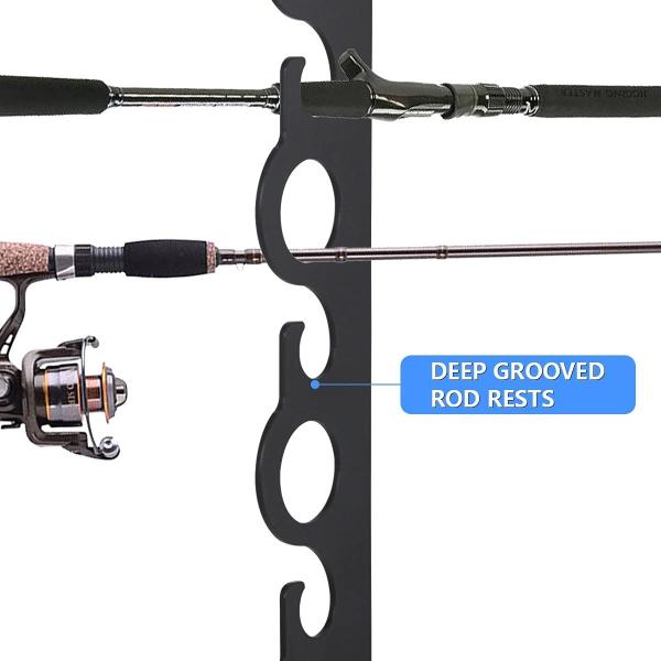 Metal Fishing Pole Holder for Wall or Ceiling Mount Customizable Color Durable Design