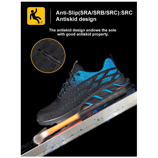 Zapatos de seguridad para hombres ligeros con dedo de acero / placa de Kevlar UE