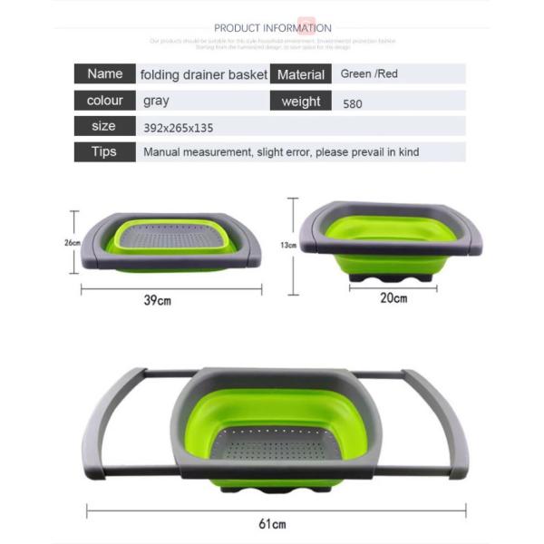 Water Drain Basket Silicone Mold Tools Vegetable Washing Basket Long Lifespan