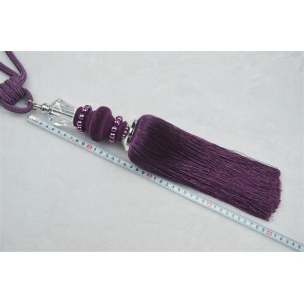 Fashion long decorative tassel fringe trimming for curtain attractive tieback hanging ball