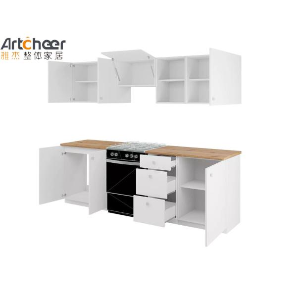 Малый кухонный шкаф из фанеры серого цвета с современной поверхностной обработкой панели дверей лаком