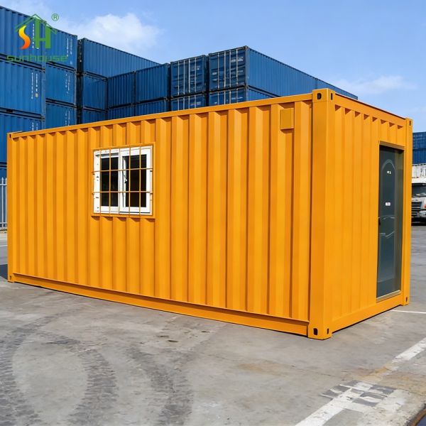 Galvanized Steel Frame Flat Pack Container House Prefabricated 20FT 40FT For Construction Site