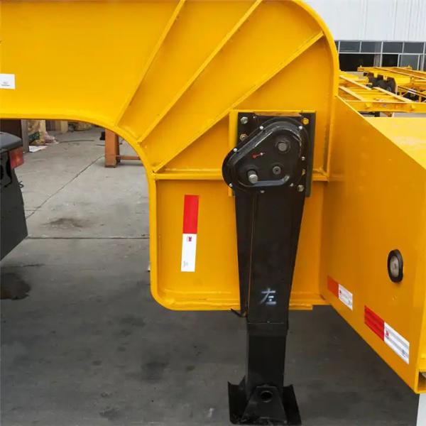 Высококачественный прицеп с низким покрытием транспорта тяжелая машина с низким покрытием грузовик полуприцеп с механической лестницей