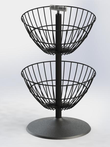 Metal Display Rack with wire baskets for brand gifts / White TOY PET CARRIER / POP display stand